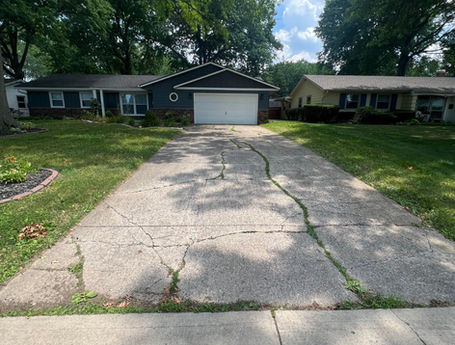 Before New Residential Concrete Driveway Paved