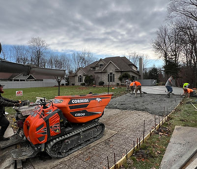 New Residential Concrete Driveway Paving